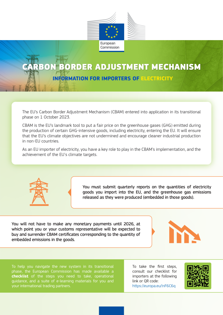 Information for importers of electricity